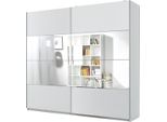 Armadio Ad Ante Scorrevoli Bilbao 221Cm Bianco Specchio 2 Ante