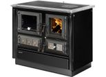 Küchenherd Justus Festbrennstoffherd Rustico-90 2.0 li Stahl - schwarz