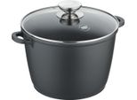 Berndes Vario Click Induction Pentola Per Verdure Con Coperchio In Vetro, Pentola Con Coperchio, Rivestimento Antiaderente, Alluminio Fuso, Nero, Ø 28 Cm, 031187