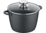 Berndes Vario Click Induction Pentola Per Verdure Con Coperchio In Vetro, Pentola Con Coperchio, Rivestimento Antiaderente, Alluminio Fuso, Nero, Ø 24 Cm, 031185