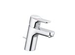 Kludi Pure&Easy Mitigeur Monocommandé Pour Lavabo, Hauteur De Bec 70Mm, Garniture D'éCoulement En MéTal, Ecoplus, Chrome, 372890565, 372890565