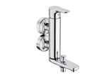 Kludi Objekta Mitigeur Monocommandé Pour Bain Et Douche, Robinetterie Monobloc Verticale, Montage Mural, Chrome, 364890575, 364890575
