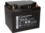 Q-Batteries 12LS-45 12V 45Ah Batteria Al Piombo / Agm Vrla Con Vds