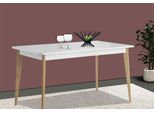 Tavolo Da Pranzo Tavolo Da Cucina Tavolo In Legno 140X75Cm Allungabile Bianco Rovere Riviera