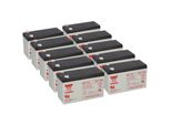 10X Batteria Al Piombo Yuasa NP7-12L Pb 12V 7Ah Vds, Faston 6,3Mm