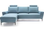 Divano Ad Angolo Divano Ad Angolo Imbottito Blu-Grigio Recamiere Sinistra