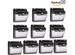 10 Pezzi Luce Solare 60LED, Lampada Solare Con Rilevatore Di Movimento, Luce Solare Per Esterni, Luce Da Parete Di Sicurezza A Energia Solare Impermeabile