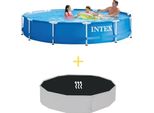 Piscina Intex Con Struttura In Metallo - 366 X 76 Cm - Inclusa Vela Solare