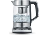 Severin Tea Maker, Wasserkocher mit Temperatureinstellung und Quick-Boil-Funktion, Glas, bis zu 1,7L Wasser oder 1L Tee, Edelstahl/schwarz, WK 3422 Teekocher Tea Maker Wasserkocher Wasserkocher Tee
