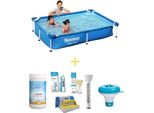 Piscina Bestway - Steel Pro - 221 X 150 X 43 Cm - Incluso Pacchetto Di Manutenzione Ways