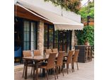 Costway 3X2,5M Tenda A Bracci Pieghevoli Tenda Da Sole Per Balconi Con Materiale Resistente Ai Raggi Uv E All'acqua Telaio In Alluminio E Manovella Khaki