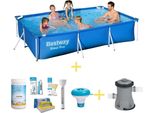 Bestway Pool - Steel Pro - 300 X 201 X 66 Cm - Incluso Pacchetto Di Manutenzione Ways E Pompa Filtro
