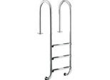 Gradini Stretti In Acciaio Inox Cf Per Piscine Interrate Con Una Profondità Di 100-120 Cm
