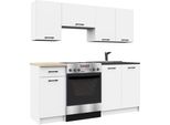 Set Da Cucina: Un Cassetto, Sette Ante, Otto Ripiani, Colore: Bianco, Dimensioni Del Mobile: L: 180 Cm, A: 203 Cm, P: 46 Cm