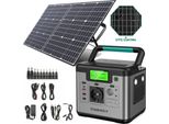 Swarey S500 Pro 500W (Picco Di 1000W) Generatore Powerstation Caricabatterie Accumulo Solare Con Pannello Solare 100W 518Wh Batteria Di Backup Generatore Solare