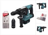Makita Dhr 243 Z Trapano A Percussione A Batteria 18 V 2,0 J Sds Plus Brushless + Set Di Punte Da 5 Pezzi - Senza Batteria, Senza Caricabatteria