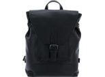 Saddler Pelle Zaino Per Il Tempo Libero Zaino Con Scomparto Per Laptop Thebe Backpack Black Nero