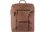 Greenland Nature Pelle Zaino Per Il Tempo Libero Zaino Montenegro Backpack A4 Brown Marrone
