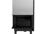 Inserto Camino In Acciaio Kratki Mba Sinistra 17 Kw Ø 200 Con Porta Scorrevole Pannellata Nera