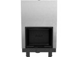 Inserto Per Caminetto In Acciaio Kratki Mbz 13 Kw Ø 200 Con Porta Scorrevole Pannellata Nera