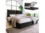 Letto Imbottito Flieks 140X200Cm Con Rete A Doghe, Letto A Molle Idrauliche Con Rete E Contenitore, Letto Contenitore In Velluto Letto Matrimoniale Letto Per Ragazzi