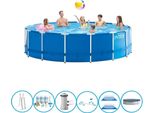 Telaio In Metallo Per Piscina Intex - Accessori Inclusi - 457X122 Cm