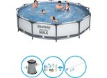 Bestway Pool Steel Pro Max - Set Da Piscina - 366X76 Cm