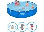 Bestway Pool Steel Pro - Pacchetto Piscina - 396X84 Cm
