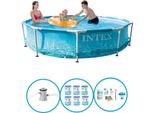 Telaio In Metallo Per Piscina Intex - Pacchetto Piscina - 305X76 Cm
