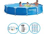 Telaio In Metallo Per Piscina Intex - Pacchetto Piscina - 366X76 Cm