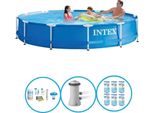 Telaio In Metallo Per Piscina Intex 366X76 Cm - Pacchetto Piscina