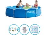 Telaio In Metallo Per Piscina Intex - Pacchetto Piscina - 305X76 Cm