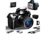 Digitalkamera 64MP, Kompaktkamera 4K Vlogging Kamera