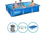 Bestway Pool Steel Pro - Pacchetto Piscina - 300X201X66 Cm
