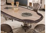 Casa Padrino Tavolo Da Pranzo Barocco Grigio / Marrone / Oro - Sontuoso Tavolo Da Pranzo In Legno Massiccio In Stile Barocco - Mobili Da Sala Da Pranzo Barocchi - Nobile & Magnifico