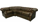Divano Angolare Chesterfield Sedile Imbottito Divano Imbottito Mobili Imbottiti Marrone Antico Angolo