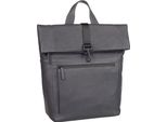 Leonhard Heyden Pelle Zaino Per Il Tempo Libero Zaino Con Scomparto Per Laptop Den Haag Rolltop Backpack Grau Grigio Scuro