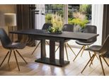 Endo-MöBel Tavolo Da Pranzo Appia Special 130 - 210 Cm Bicolore Tavolo A Colonna Allungabile Tavolo Da Cucina (Cemento Scuro)