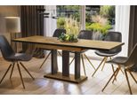 Endo-MöBel Tavolo Da Pranzo Appia Special 130 - 210 Cm Bicolore Tavolo A Colonna Allungabile Tavolo Da Cucina (Rovere Artisan)