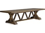Tavolo Da Pranzo Country Casa Padrino Marrone 330 X 110 X H. 77 Cm - Tavolo Da Cucina Rustico In Legno Massello - Mobili Da Sala Da Pranzo Rustici In Legno Massello - Mobili Da Sala Da Pranzo In Stile Country