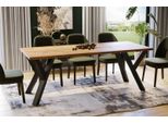 Tavolo Da Pranzo Endo-MöBel Pier 130Cm - 210Cm Tavolo Da Cucina Allungabile Con Struttura In Metallo (Craft Gold Oak)