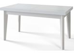 Tavolo Da Pranzo 120 Cm / 160 Cm, Tavolo Allungabile, Tavolo Da Cucina, Tavolo Da Pranzo, Tavolo Da Soggiorno, Tavolo Da Camera, Tavolo Moderno, Tavolo Da Soppalco, Gambe Bianche, Scandinavo, 120X80, Bianco