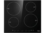 Midea Induktionskochfeld autark KI400IX, 4 Kochfelder, Touch Control, Booster, 60 cm rahmenlos