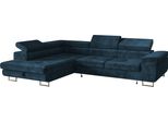 Divano Angolare A L, Con Funzione Letto, Con Rete, Divano Letto Estraibile, Divano Letto, Divano Angolare, Autoportante, Letto Per Ospiti, Mobili Per Il Soggiorno, A Sinistra, 275X202 Cm, Blu Scuro