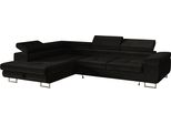 Divano Angolare A L, Con Funzione Letto, Con Rete, Divano Letto Estraibile, Divano Letto, Divano Angolare, Autoportante, Letto Per Ospiti, Mobili Da Salotto, A Sinistra, 275X202 Cm, Nero