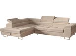 Divano Angolare A L, Con Funzione Letto, Con Rete, Divano Letto Estraibile, Divano Letto, Divano Angolare, Autoportante, Letto Per Ospiti, Mobili Da Salotto, A Sinistra, 275X202 Cm, Beige