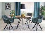 Tavolo Da Pranzo Tavolo Da Cucina Tetis 100X100X76Cm Rovere Nero