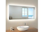 Emke Specchio Da Bagno Con Illuminazione Specchio 120X60Cm Specchio Da Parete 2 Colori Di Luce Bianco Freddo E Bianco Caldo Specchio Luminoso Con Interruttore A Pulsante E Funzione Antiappannamento
