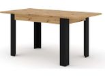 Tavolo Allungabile Nuka H 120 (160) Cm Rovere Artigianale/Nero Opaco