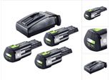 Festool Energy Set 3X Bp 18 Li 3,0 Ergo I Batteria 18 V 3,0 Ah / 3000 Mah Li-Ion ( 3X 577704 ) + Caricatore Tcl 6 ( 201135 )